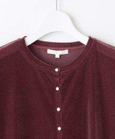 自由区 L シアーベロア カーディガン