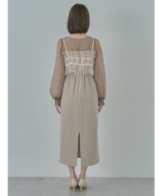 earth music&ecology ＳＥＴ２点チュールキャミ付きドッキングワンピース