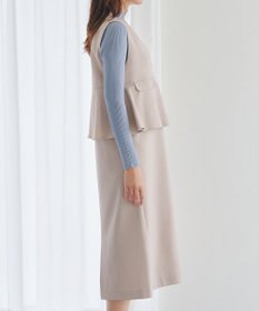 Tiaclasse 【安田美沙子さん着用】ペプラムジャンスカワンピース