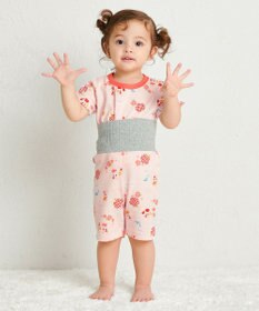 MIKI HOUSE HOT BISCUITS 【80-120cm】 リゾートキャビット 腹巻き付き タック天竺素材 半袖パジャマ