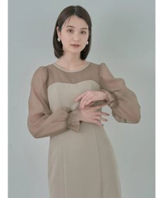 earth music&ecology ＳＥＴ２点チュールキャミ付きドッキングワンピース