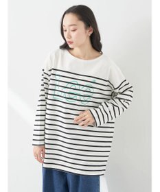 earth music&ecology Ｌｅｅ×ｅ．ｍ．ａ．ｅ　ＢＯＲＤＥＲ　Ｌ／Ｓ　ＴＥＥ