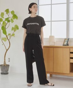 WEGO 【ANGIE VINTAGE】フロッキーロゴプリントTシャツ