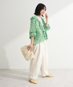 Green Parks 花柄フリルブラウス