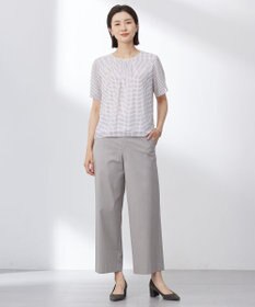 J.PRESS LADIES 【セットアップ対応・洗える・撥水】コットンFITTY ストレート パンツ