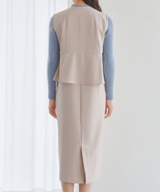 Tiaclasse 【安田美沙子さん着用】ペプラムジャンスカワンピース