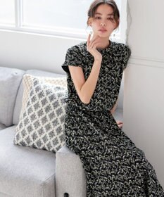 Tiaclasse 【洗える】花柄フレンチスリーブワンピース