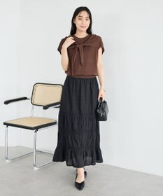 CRAFT STANDARD BOUTIQUE 【2点SET】ストール付きノースリーブニットプルオーバー