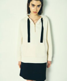 GRACE CONTINENTAL ハーフジップフードトップ