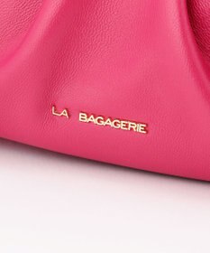 LA BAGAGERIE シープレザー　ギャザーミニバッグ