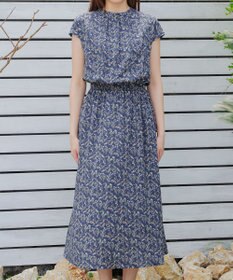 Tiaclasse 【洗える】花柄フレンチスリーブワンピース