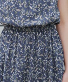 Tiaclasse 【洗える】花柄フレンチスリーブワンピース