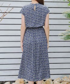 Tiaclasse 【洗える】花柄フレンチスリーブワンピース