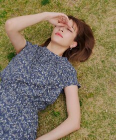 Tiaclasse 【洗える】花柄フレンチスリーブワンピース