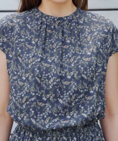 Tiaclasse 【洗える】花柄フレンチスリーブワンピース