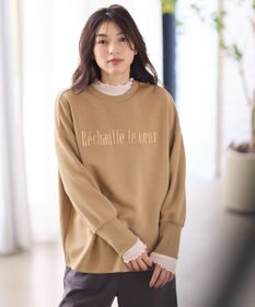 ANY L 【洗濯機可】エンブロイダリーロゴダンボールプルオーバー