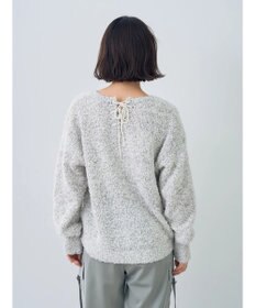 YECCA VECCA レースアップリボンヤーンニット