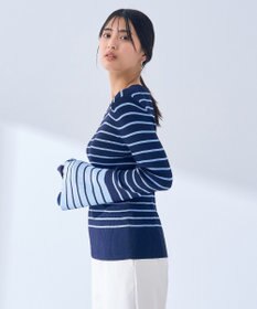 YECCA VECCA マルチボーダー柄ニット