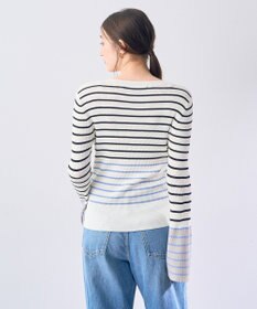 YECCA VECCA マルチボーダー柄ニット