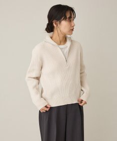 CRAFT STANDARD BOUTIQUE ミニモールハーフジップニットプルオーバー