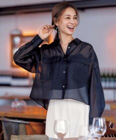 UNFILO シアークロップドシャツ