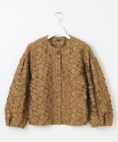 自由区 L YONEZAWAレーシージャガード ノーカラージャケット