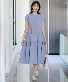 Tiaclasse 【洗える】 ティアードシャツワンピース