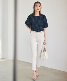 ANY SIS 【接触冷感・吸水速乾・UVケア】エアリードレープスムース フレア袖 ブラウス