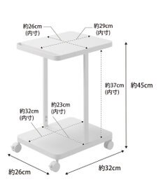 tower ランドセル収納ラック タワー キャスター付き 2段 ホワイト