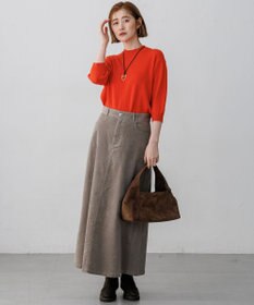 23区 S 【先行予約】ピュアカシミヤ ハーフスリーブ ハイネック ニット