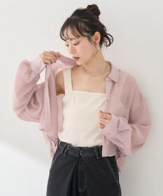 earth music&ecology マジョリカプリーツショートシャツ