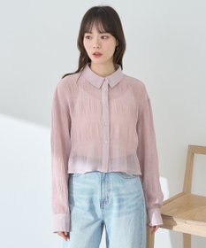 earth music&ecology マジョリカプリーツショートシャツ