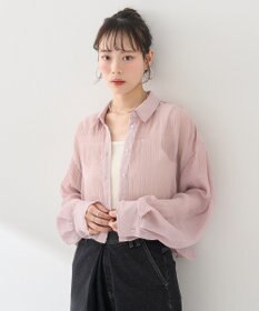 earth music&ecology マジョリカプリーツショートシャツ