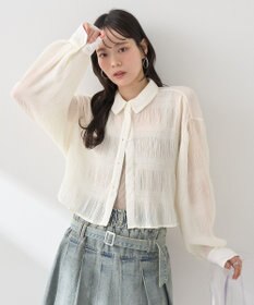 earth music&ecology マジョリカプリーツショートシャツ