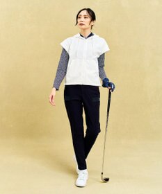 23区GOLF 【WOMEN】サンベールメッシュ モノグラムハーフジップ