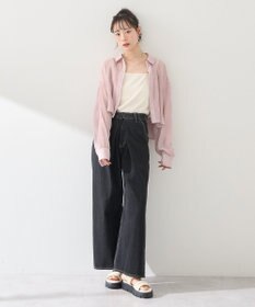 earth music&ecology マジョリカプリーツショートシャツ