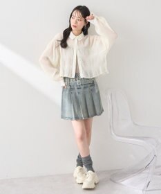 earth music&ecology マジョリカプリーツショートシャツ