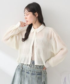 earth music&ecology マジョリカプリーツショートシャツ