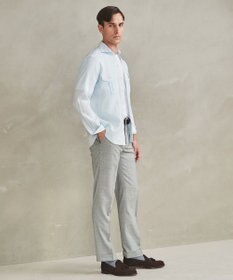 GOTAIRIKU ロングセラー【洗える/折り目加工/シワになりにくい/ウエストアジャスター】ウォッシャブル サマーウール100％パンツ_限定色(ノータック)25年モデル