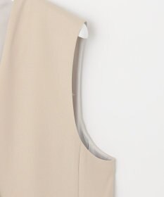 23区 【セットアップ対応】トロピカル2WAYストレッチ Vネック ノーカラー ジレ