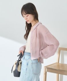 earth music&ecology マジョリカプリーツショートシャツ