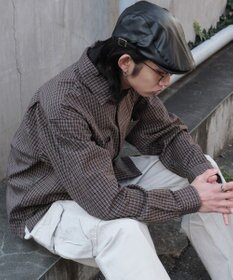 WEGO ミニマムチェックショートシャツ（LS）