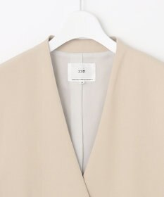 23区 【セットアップ対応】トロピカル2WAYストレッチ Vネック ノーカラー ジレ