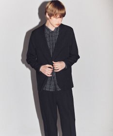 UNFILO MENS ウーリーノ ノーカラージャケット