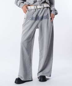 WEGO 【ウエストゴム/ユニセックス着用ITEM】ブリーチハトメスウェットパンツ