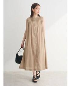 Green Parks インド綿 ノースリーブワンピース