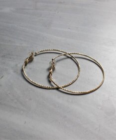 Phoebe ≪雑誌掲載商品≫ツイストラインフープイヤリング　ゴールド