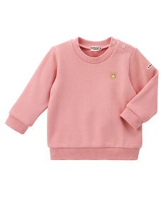 MIKI HOUSE HOT BISCUITS 【70-120cm】【Everyday Series】ワンポイント くすみカラー裏毛パイルトレーナー