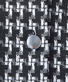 Tiaclasse 【洗える】カットジャガードコンパクトカーディガン