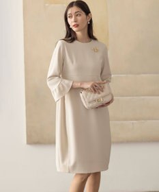 組曲 【KUMIKYOKU NAVY】コンフォータブルドレープフリル ワンピース